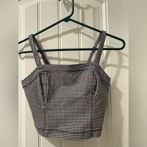 Hollister NWT Black and White Checkered Women's Crop Top.